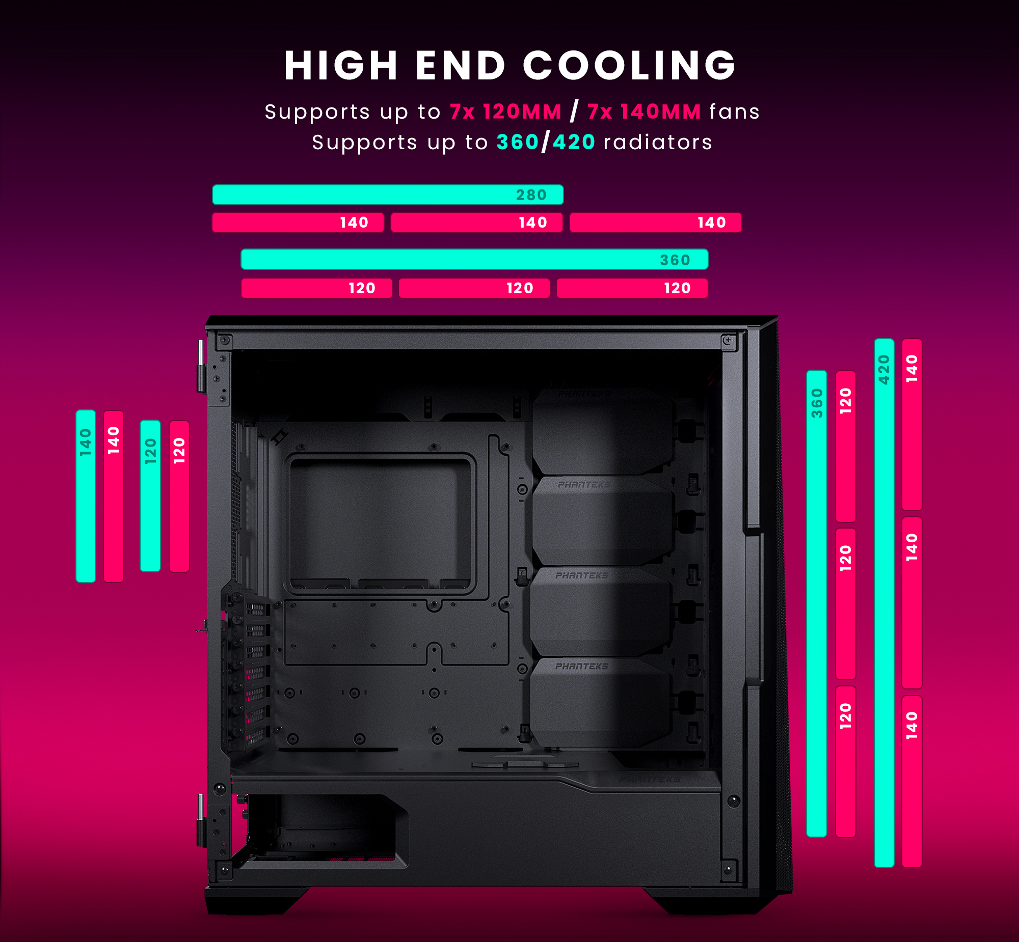 Phanteks eclipse g500a d rgb fanless edition high performance mid